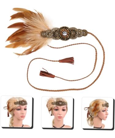 FRCOLOR Ball Headband 1920s Headband Roaring 20s Accessories for Women Harlem Nights Dresses for Women Flapper Headband Roaring 20s Headpieces Great Hair Accessories Hat Crystal - Buy Online on GoSupps.com