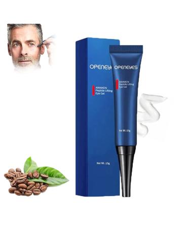 Openeyes Awaken Peptide Lifting Eye Gel - Nordizoe Openeyes Depuffing Eye Cream, Natural Depuffing Eye Gel Eye Serum for Reduces Puffiness/under Eye Bags/Dark Circles/Wrinkles (1PC)