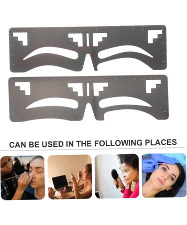 POPETPOP 2pcs Eyebrow Ruler Makeup Stencil Eyebrow Stamp Stencil Brow Makeup Supplies Eyebrow Marks Balance 1 count (Pack of 1) Black - Buy Online on GoSupps.com