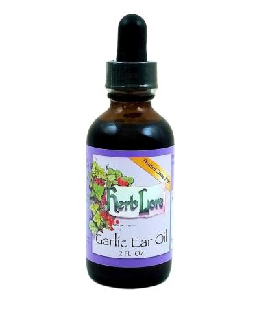 Herb Lore Garlic Oil Ear Drops - 2 fl oz - Garlic Ear Drops for Kids & Adults - Garlic Ear Oil for Itchy Ears - Ear Pain Relief Drops - Earache Drops with Olive Oil