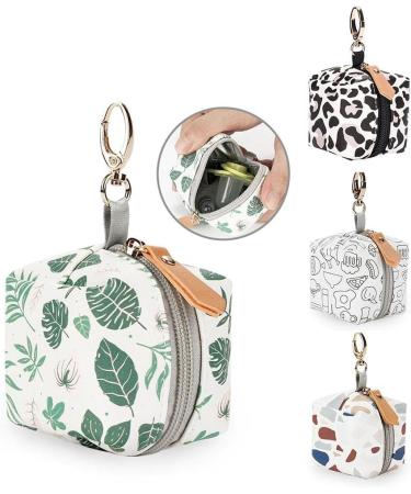 Harilla Portable Pacifier Storage Pocket | Eco-Friendly Snap Grip Bag for Toddlers | Dust-Proof Baby Pacifier Holder - Green Leaf Design - Buy Online on GoSupps.com