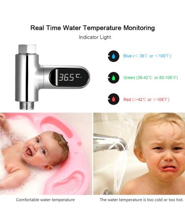 Starlight LED Temperature Display Umbrella | 0 C/ F Baby Bath Water Thermometer | 360 Rotatable for Kitchen & Bathroom | International Shipping Available - Buy Online on GoSupps.com