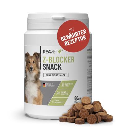 Reavet Z-Blocker Snack (170g) Optimal reward for dogs in the season for up to 3 months I treat dog with black cumin oil cistroid or coconut oil i grain-free Z-blocker snack 80stk.(170g) - Buy Online on GoSupps.com