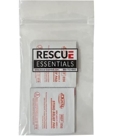 Rescue Essentials Sting Relief Wipes - 10 Pack | Fast Soothing Relief - Buy Online on GoSupps.com