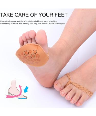 Healifty Non-Slip Forefoot Cushion Pads - 4 Pairs Half Size Toe Protectors for High Heels & Kids - Comfort for Women & Men - Buy Online on GoSupps.com