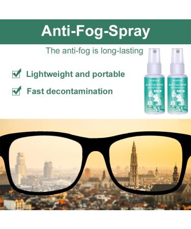 2-Pack Anti Fog Spray for Glasses & Lenses - Quick & Long-Lasting Formula for Goggles, Ski Masks, Mirrors, Windows & Windshields - Buy Online on GoSupps.com