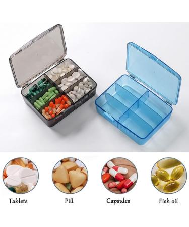 AKOAK Mini Pill Organizer - 6 Compartment Plastic Box for Beads Jewelry Vitamins & Supplements | International Shipping Available - Buy Online on GoSupps.com