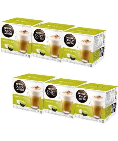 Dolce Gusto Cappuccino Coffee Pods 16 Capsules (Pack of 6 - Total 96 Capsules ) 48 Drinks - Buy Online on GoSupps.com