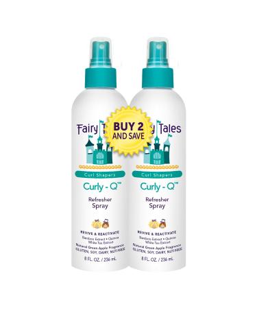 Fairy Tales Curly-Q Curl Refresher for Kids' Hair - Lightweight Spray to Define Curls Add Bounce and Reduce Frizz - 8oz (Pack of 2)