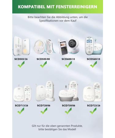 Buy Bouge Charging Cable for Philips Avent Babyphone SCD503/26 SCD501/00 SCD713/26 SCD600 SCD560 - 6V Power Supply (White) | International Shipping Available - Buy Online on GoSupps.com