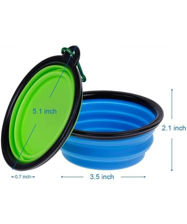 Faburo Foldable Travel Dog Food Dispensers - 2 Pack Leak-Proof Silicone with Training Clicker - Perfect for International Pet Travel - Buy Online on GoSupps.com