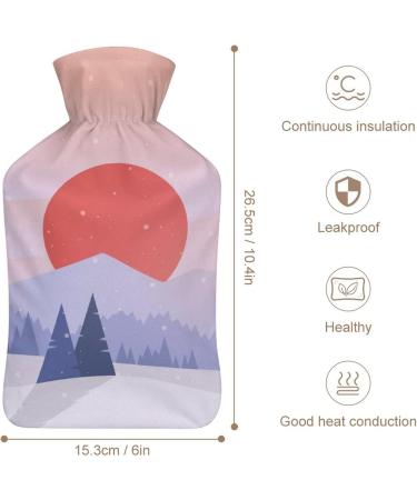 Hot Water Bottle with Lid - Forest Rubber Hot Water Bag for Pain Relief Cramps Foot Warmer & Therapy - Buy Online on GoSupps.com