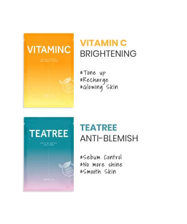 Barulab Sheet Mask 10-Pack Assorted Variety | Vegan Korean Facial Masks - Aloe, Cica, Green Tea, Olive, AHA.BHA, Peptide, Shea Butter, Tea Tree, Vitamin C, Hyaluronic Acid - Buy Online on GoSupps.com