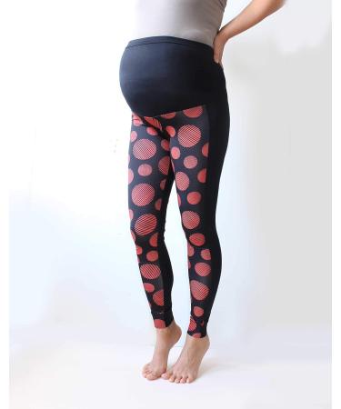 Maternity Zigzag Leggings Over Bump Multicoloured Print Leggings No See Through Maternity Leggings Chevron Print Pregnancy Yoga Wear (S Geometry) S Geometry - Buy Online on GoSupps.com