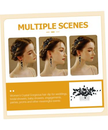 DOITOOL Crystal Side Hair Comb Wedding Headpiece Bridal Crystal Hair Comb Crystal Bridal Comb Bridal Hair Comb Brides Headpieces Bridal Comb Barrette Prom Hairpin Rhinestones Bridesmaid - Buy Online on GoSupps.com