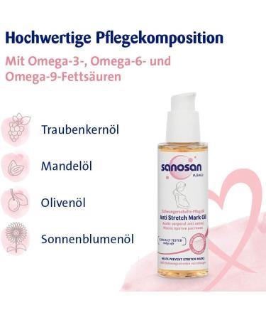 Sanosan Pregnancy Cream & Oil Set | Prevent Stretch Marks & Strips | Clinically Tested Paraffin-Free Silicone-Free Paraben-Free Care Products - Buy Online on GoSupps.com