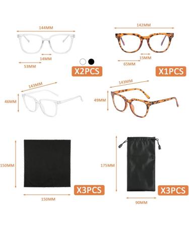 CQQQNIU Anti-Blue Light Glasses - Unisex Square Gaming Glasses for Eye Fatigue Relief | Free 3 Brille Cloths & Bags | Shop Internationally - Buy Online on GoSupps.com