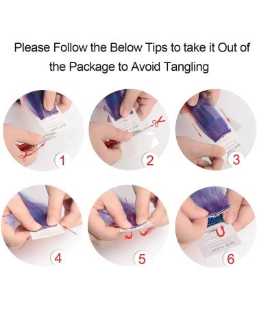 9PC Lavender Clip-In Hair Extensions - 21 Inch Colored Highlights for Women & Girls - Synthetic Smooth Hair Accessories - Buy Online on GoSupps.com