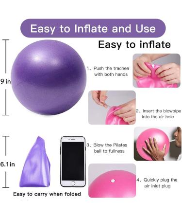 XIECCX Mini Yoga Ball 9 Inch - Home Exercise Pilates Therapy Balance Ball for Core Training - A-purple - Buy Online on GoSupps.com