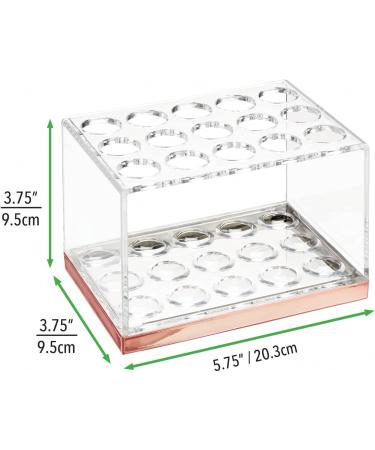 Shop MDesign Rose Gold Cosmetics Organizer - 15 Compartment Makeup Storage Box for Lipsticks & Mascaras | Stylish & Practical eCommerce Shipping Worldwide - Buy Online on GoSupps.com