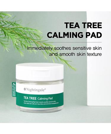 Nightingale Teatree Calming Pads | Hypoallergenic Facial Toner Pads | Soothing Vegan Skin Care for Sensitive Skin | Korean Beauty Essentials - Buy Online on GoSupps.com