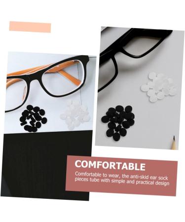 Healeeved 48 Couples Anti-Slip Silicone Glasses Cover - Round Frame Hook & Rubber Ear Support for Kids - 2 Pcs Black & White - Buy Online on GoSupps.com