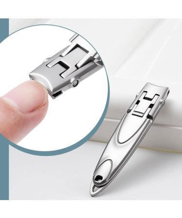 Professional Nail Clippers | Nail Clippers | Stainless Steel Nail Clippers | Precision Nail Trimmers | Curved Edge Nail Trimmers | Nail Clippers with Catcher | Heavy-Duty Nail Clippers | Curved Edge Silver - Buy Online on GoSupps.com