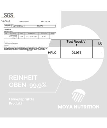 Moya Nutrition NMN Salts | Pure Uthever NMN 99.9% | 30g Vitamin B3 | Premium Quality NMN for Optimal Health - Buy Online on GoSupps.com