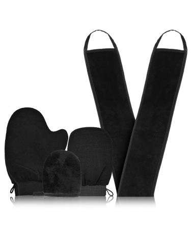Self Tanning Mitt Applicator Kit Self Tan Glove Face Tan Mitt Back Lotion Applicator Exfoliating Glove for Self Tanner Fake Bake Tan
