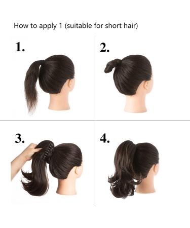 CJL HAIR 12 Curly Ponytail Extension Synthetic Hairpiece Light Sandy Blonde with Dark Root - Buy Online on GoSupps.com