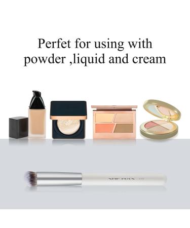 SHE HAS Under Eye Concealer Brush - Angled Flat Top Kabuki for Dark Circles, Full Coverage Makeup - 270 White - Buy Online on GoSupps.com
