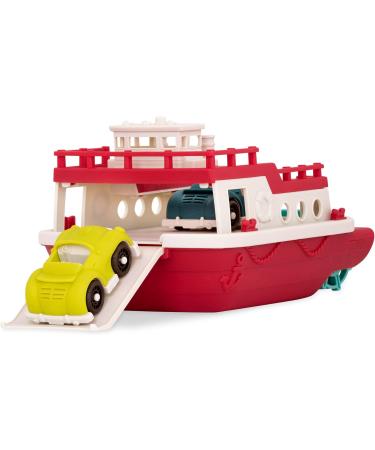 Wonder Wheels Ferry Floating Bath Toy Boat with Cars for Toddlers - Red/White (3 pcs) | Age 1+ | 100% Recyclable | VE1059Z - Buy Online on GoSupps.com