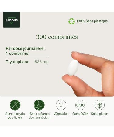 Pure L-Tryptophan 525mg | Tryptophan for Good Sleep | 300 Tablets for 10 Months | Maximum Resting Dose | Promotes Deep Sleep - Buy Online on GoSupps.com