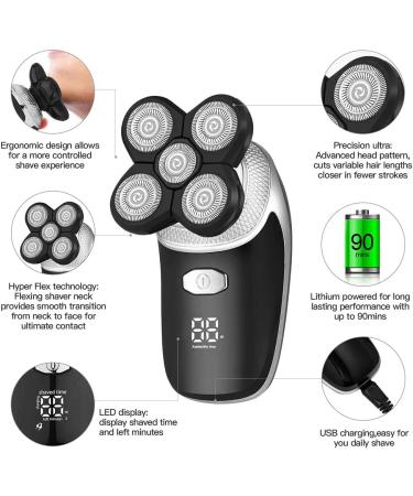 Buy Electric Shaver 5 in 1 | Floating Heads Razors Clipper & Grooming Tools for Men - Buy Online on GoSupps.com