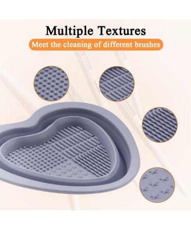 3 PCS Foldable Makeup Brush Cleaner Mat Silicone Makeup Brush Cleaning Mat Portable Cosmetic Brush Cleaner Washing Tool - Buy Online on GoSupps.com