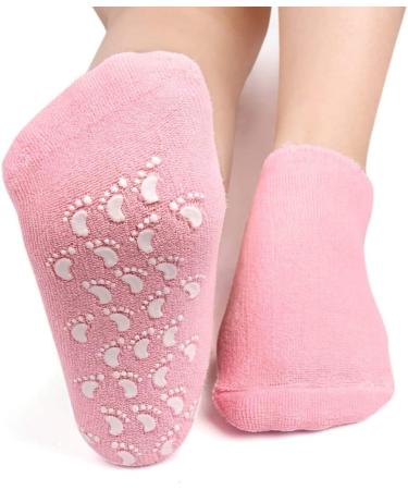 Ossian Moisturising Gel Sock Soften and Moisturise Dry Cracked Heels Therapy with Natural Self Activating Gel Infused Lining Blended with Jojoba Oil Olive Oil Vitamin E and Lavender Oil (Pink) - Buy Online on GoSupps.com