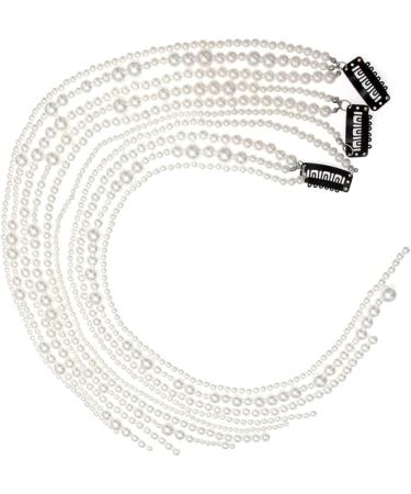 FRCOLOR Set of 2 Hair Clips with Pearl Tassel Pearl Crown Long Hair Clip Chain with Pearls Pearl Tassel Pearls Tiara Hair Clips for Women Faux Pearls White Imitation Pearls Miss Long Pearl - Buy Online on GoSupps.com