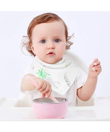 Atopo 8-Pack Soft Cotton Baby Bandana Bibs - Absorbent & Stylish for Toddlers Newborns & Infants - Pink - Buy Online on GoSupps.com