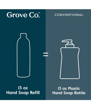 Grove Co. Lavender & Thyme Hydrating Gel Hand Soap Refills - 3 Pack, 100% Natural Plastic-Free Liquid Cleaner Set, Leaves Hands Soft and Clean - 13 Fl Oz - Buy Online on GoSupps.com