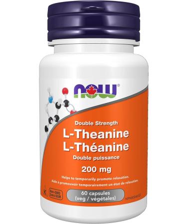 Now L-theanine 200mg 60 Veg Capsules 60 Count
