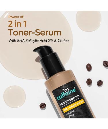 mCaffeine BHA Salicylic Acid 2-in-1 Toner Serum with Coffee - Deep Pore Cleansing Blackhead Removal & Moisture Retention | Unisex Face Toner 150ml - Buy Online on GoSupps.com