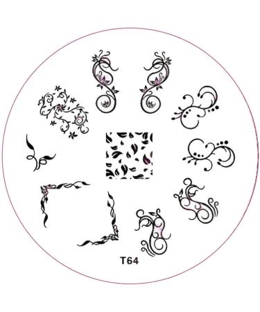 ++SPECIAL ITEM++ Stamping stencil T-series: T64 tendrils leaves