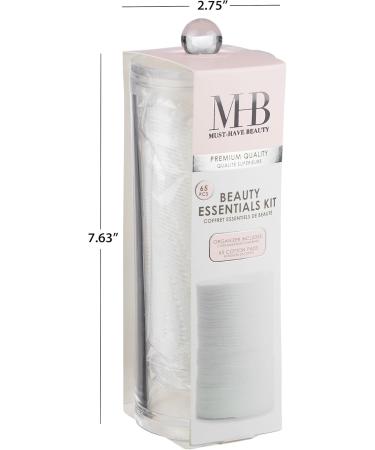 Expressions 65pc Beauty Essentials Kit | Cotton Pads & Rounds | Skincare Accessories Organizer for Face - International Shipping Available - Buy Online on GoSupps.com