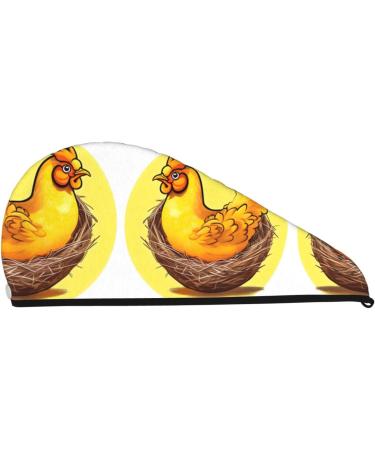 Super Absorbent Bird's Nest Golden Chicken Hair Cap for Quick Drying | Soft Elastic Wrap for Long Thick Hair Ideal for Women & Girls - Buy Online on GoSupps.com
