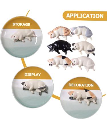 MAGICLULU Storage penholder pencil display stand cat sculpture pen storage rack calligraphy painting rest miniature cat statues coffin brush holder Nail Art Pen Holder resin painted Pen - Buy Online on GoSupps.com