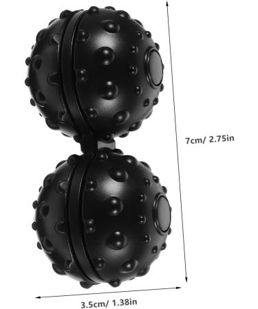 Beavorty Massage Roller & Yoga Balls - Double Lacrosse Balls for Body Massage - Black Rattan Holder - Buy Online on GoSupps.com