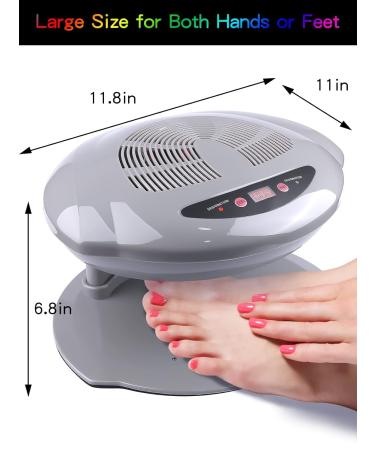 Kalolary 400W Automatic Nail Dryer | Hot & Cold Air Nail Polish Dryer | Manicure Tool for Gel Nails & Toenails | Salon Quality (Gray) - Buy Online on GoSupps.com
