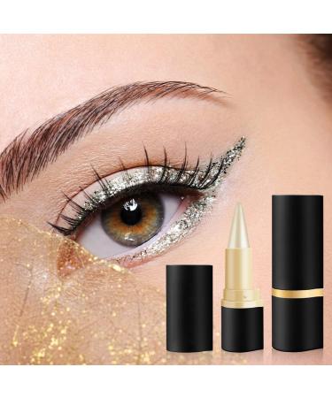 Matte Quick-Dry Eyeliner 2024 New Black Gel Eyeliner Pencil Set Natural Cream Eye Liner Waterproof Smudge Proof Long-Lasting Gel Eye Liner Makeup (Silver) - Buy Online on GoSupps.com