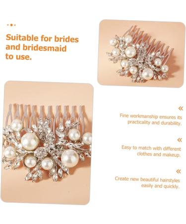 SKISUNO Bridal Comb Wedding Hair Comb Bride Hair Comb Bridal Rhinestone Hair Comb Bridal Hair Comb Wedding Hair Accessory Bridesmaid Hair Comb Pearls Hair Comb - Buy Online on GoSupps.com