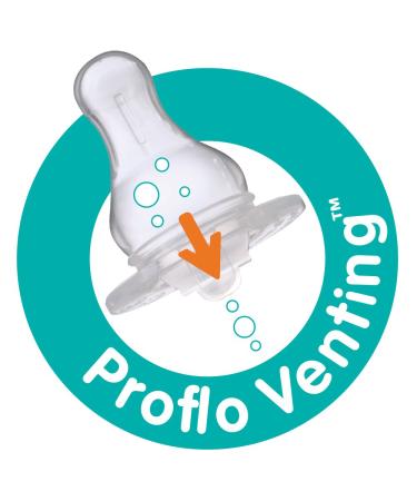 Evenflo Feeding Glass Premium Proflo Vented Plus Bottles - Lavender 4oz (Pack of 6) | Reduces Colic for Baby Infant and Newborn - Buy Online on GoSupps.com